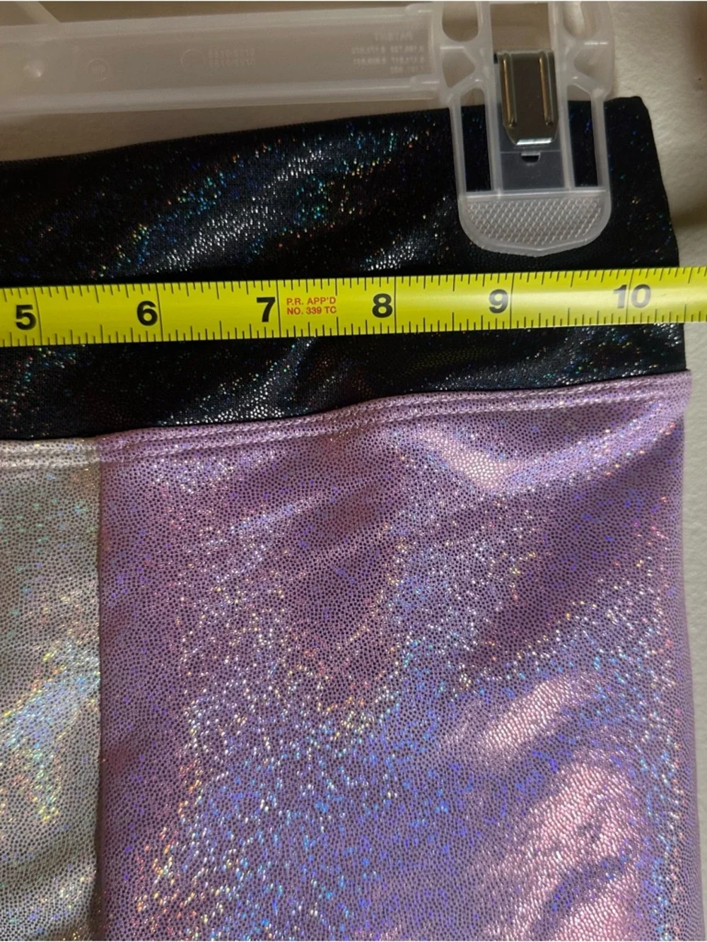 Justice Iridescent Purple Foil Cinch Shorts Girls S(7/8) - XS(5/6) Dance/Gym NEW